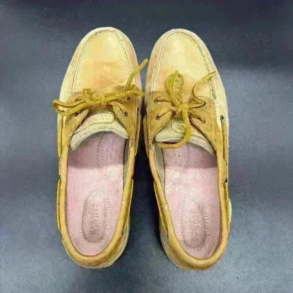 sperry top sider leather boat shoes GUC Womens size 10M (STS95555) - Picture 5 of 7